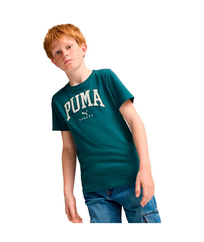 Camiseta Menino Puma Squad Big Graphic Azul