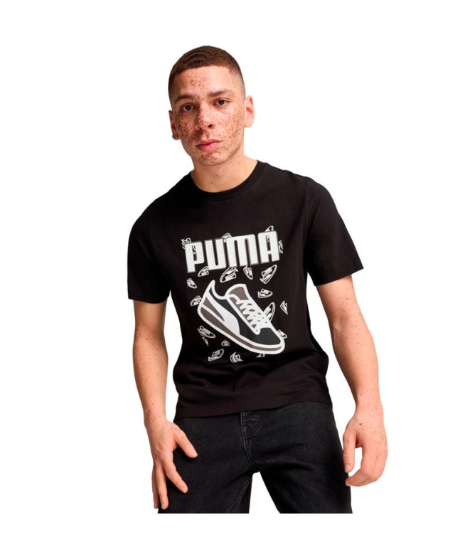 Camiseta Homem Puma Graphics Sneaker Preto