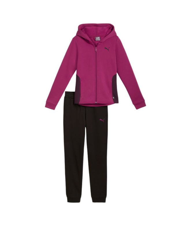 Chándal Puma Hooded Fl Cl Niña Rosa