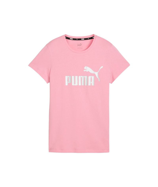 Camiseta Puma Essentials+ Logótipo metálico Mulher