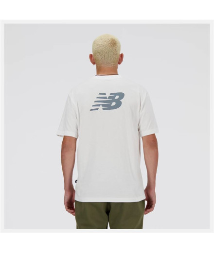T-shirt New Balance Homme Sport Essentials Logo Blanc 2