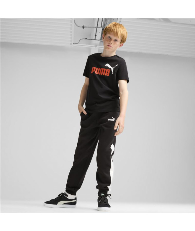 T-shirt Enfant Puma Essentials+ 2 Col Logo Noir