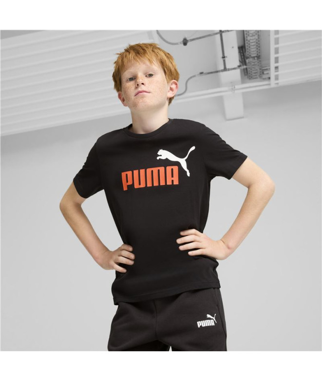 T-shirt Enfant Puma Essentials+ 2 Col Logo Noir