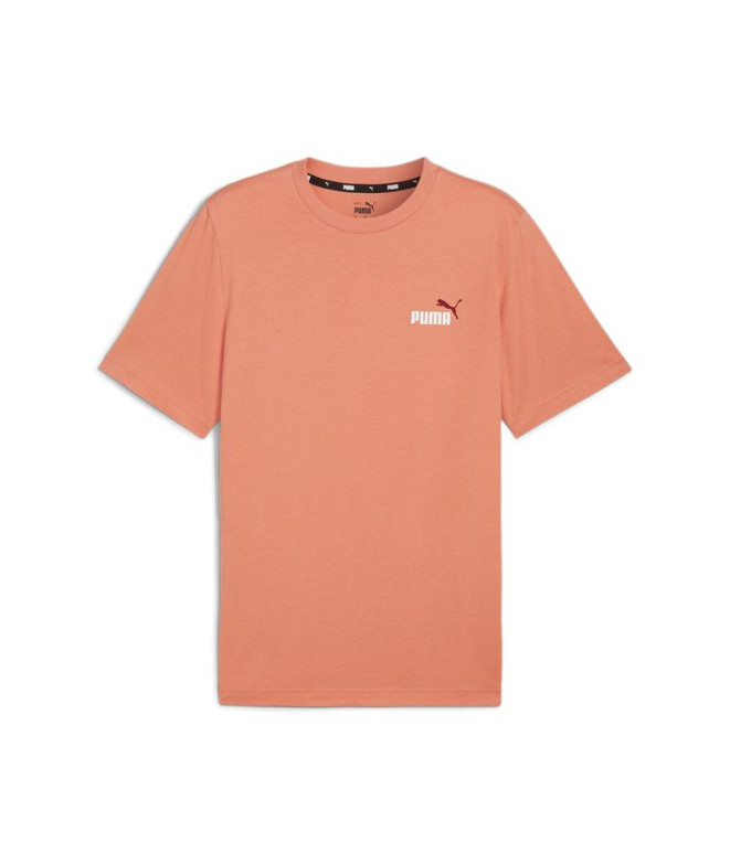 Camiseta Puma Essentials+ 2 Col Small Logo Hombre Naranja