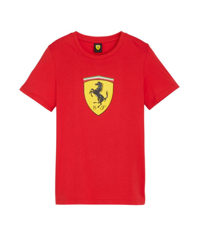 Camiseta Puma Ferrari e Big hi Rosso Corsa Infantil