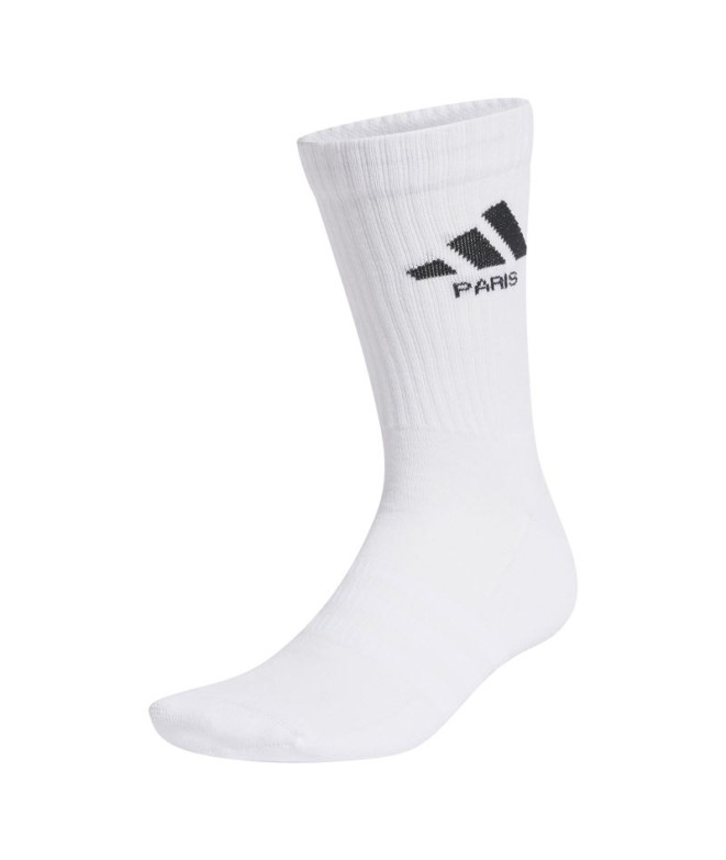 Calcetines adidas Cushioned Sportswear Crew 1P Infantil Blanco/Negro
