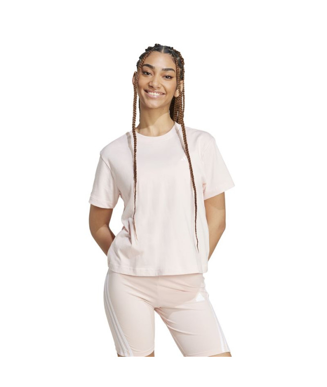 Camiseta adidas Mulher Essentials Small Logo Pink