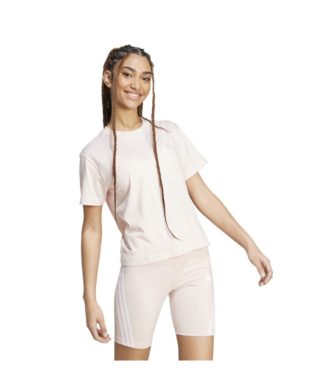 Camiseta adidas Mulher Essentials Small Logo Pink