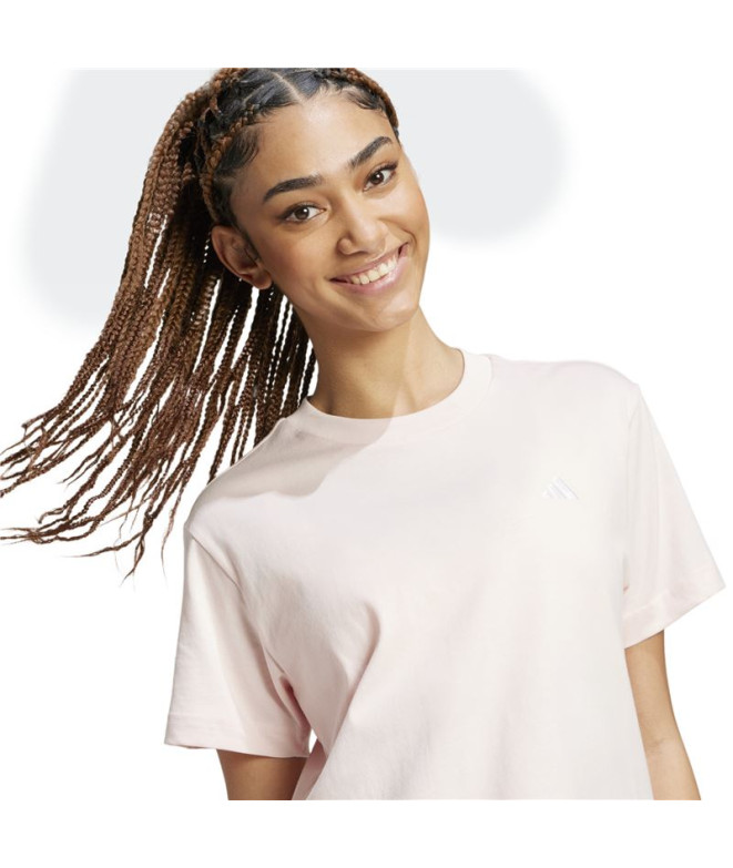 Camiseta adidas Mulher Essentials Small Logo Pink