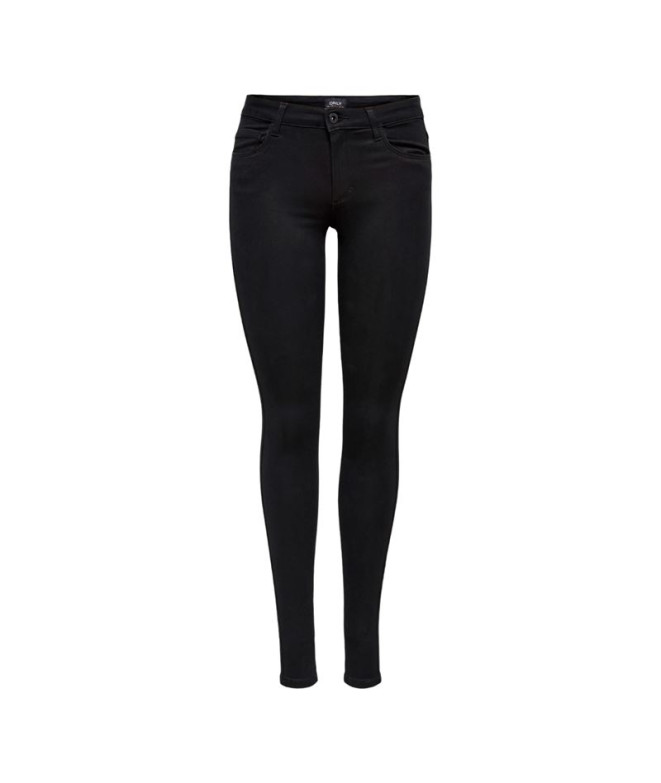 Pantalon Only royal Life Reg Jean skinny 600 Noir Femme