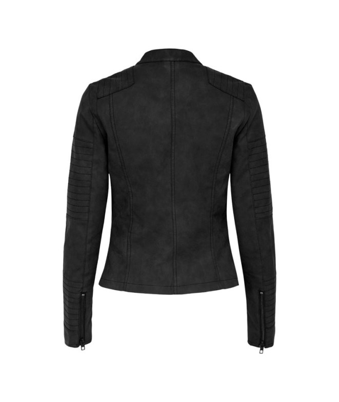 Veste Only Onlava Faux Leather Biker Noir Femme