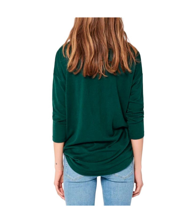Camiseta Only elcos 4/5 Solid Verde Gables Mujer