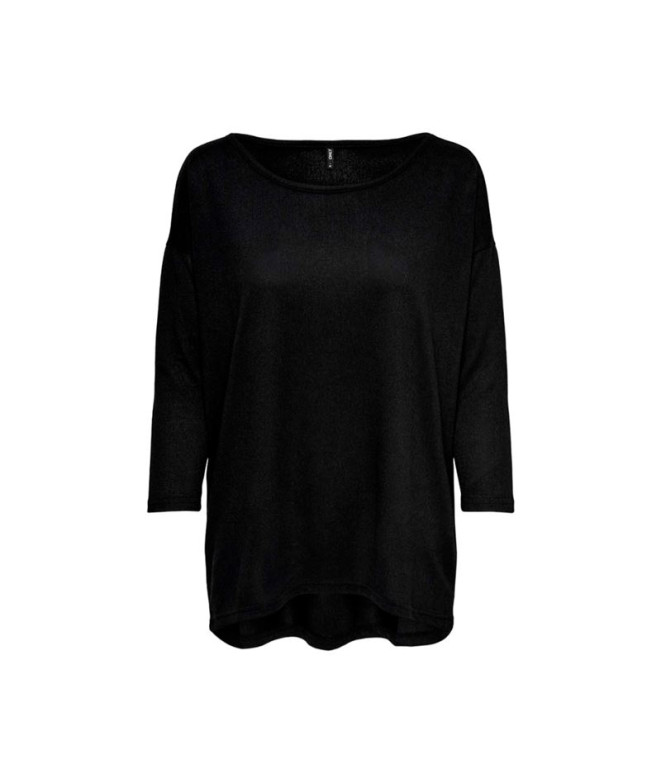 Camiseta Apenas elcos 4/5 Preto sólido Mulher