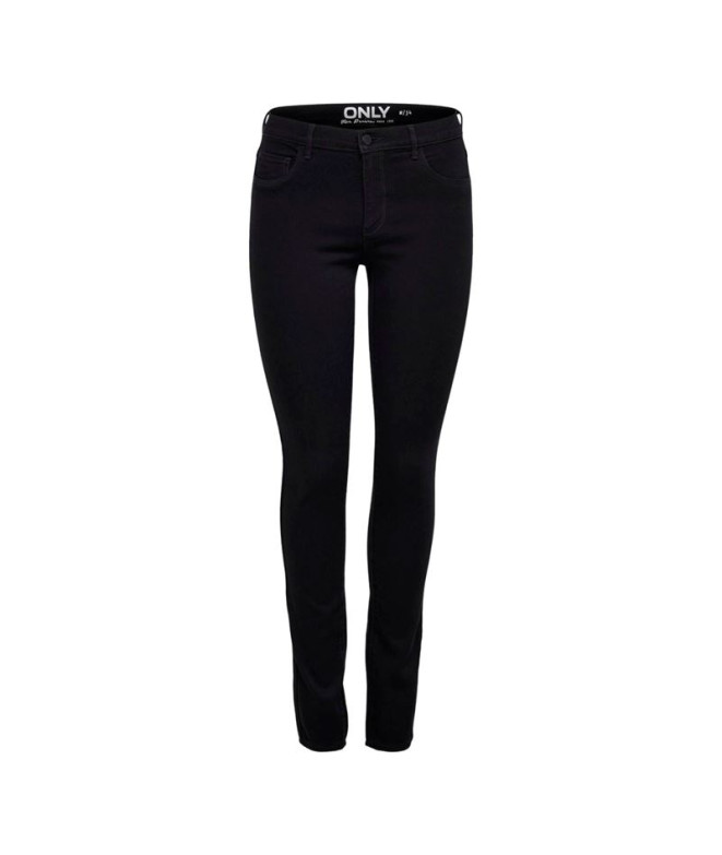 Calça Only rain Reg Skinny Black Denim Mulher