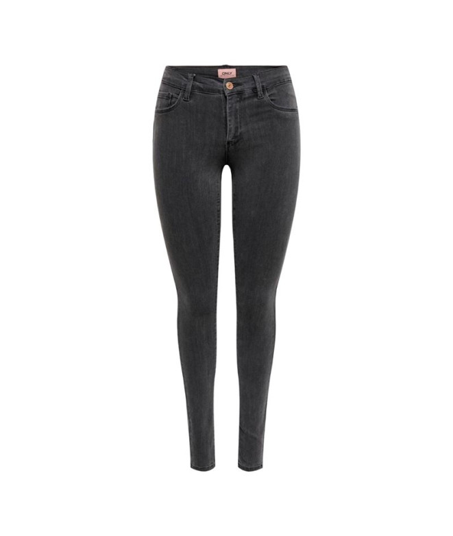 Calça Only rain Reg Skinny Ganga cinzenta escura Mulher