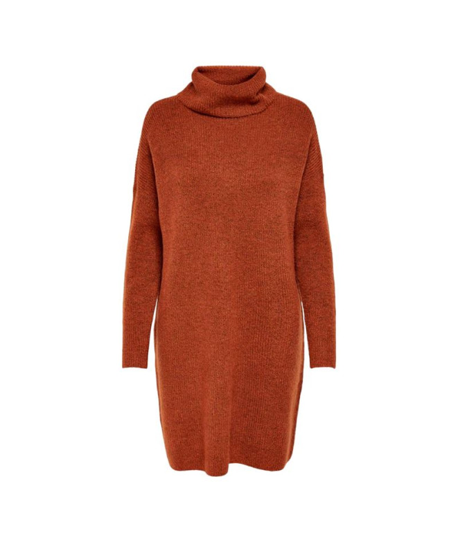 Vestido Only jana Cowlnck Wool Ginger Bread Mulher