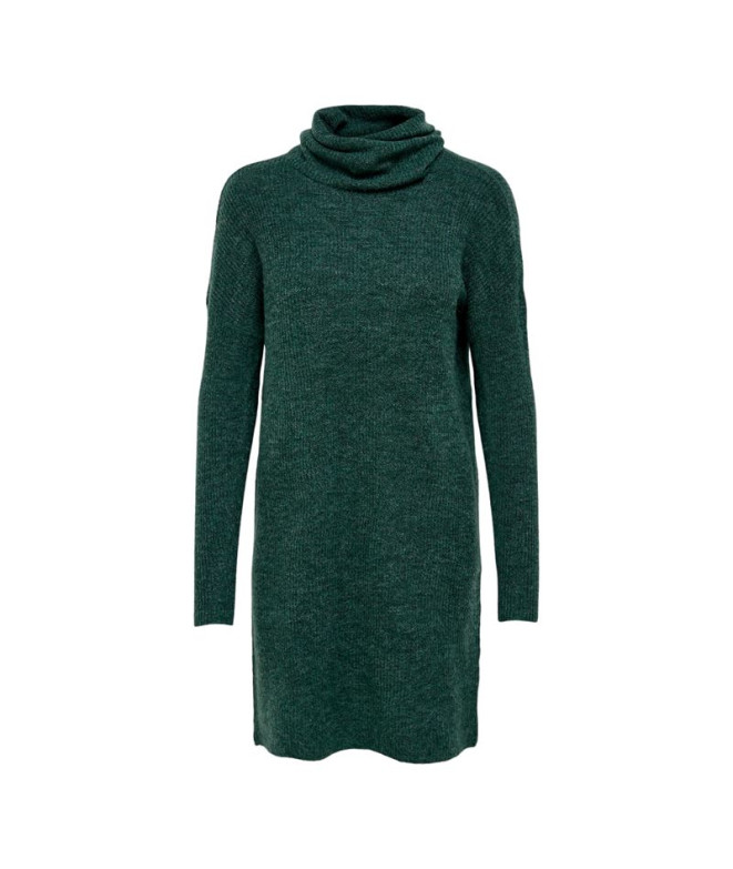 Robe Only Onljana Cowlnck Laine Mallard Green Femme