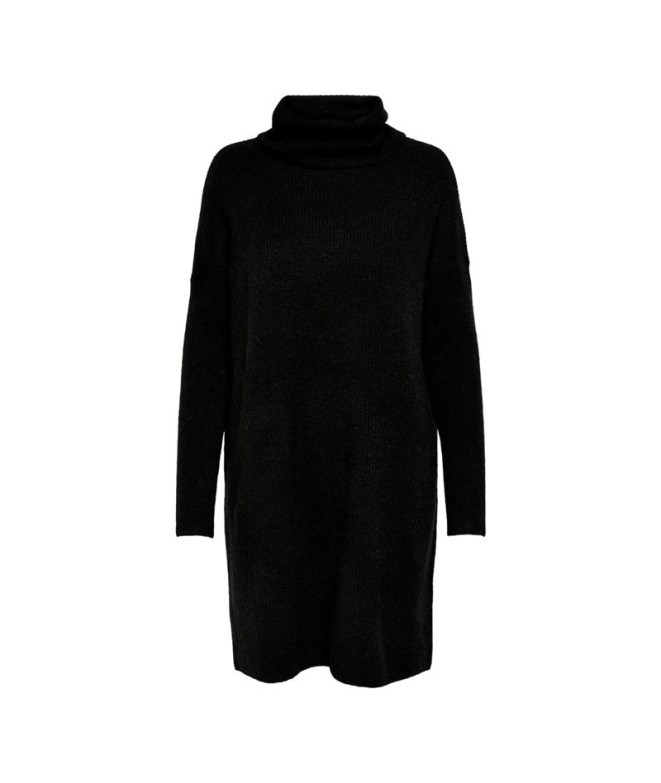 Vestido Only jana Cowlnck Wool Negro Mujer