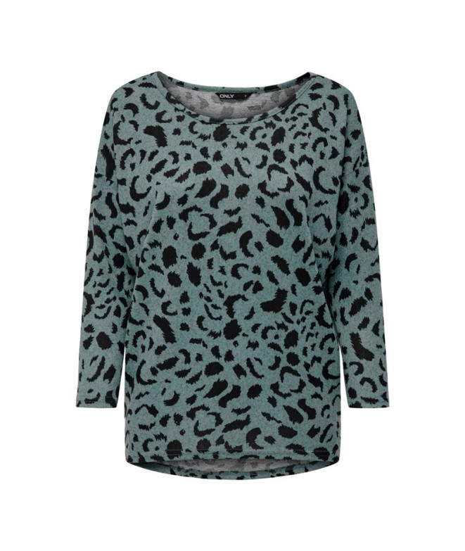 Camiseta Only elcos 4/5 Aop Chinois Verde Mujer