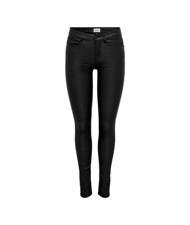 Calça Only Onlanne K Mid Waist ed Preto Mulher