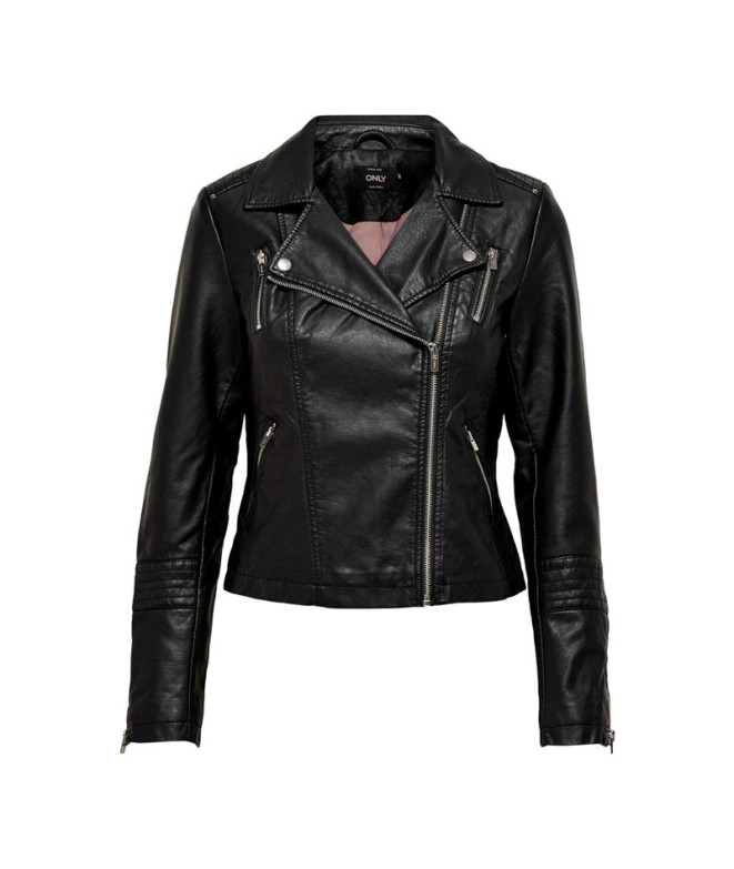 Chaqueta Only Onlgemma Faux Leather Biker Negro Mujer