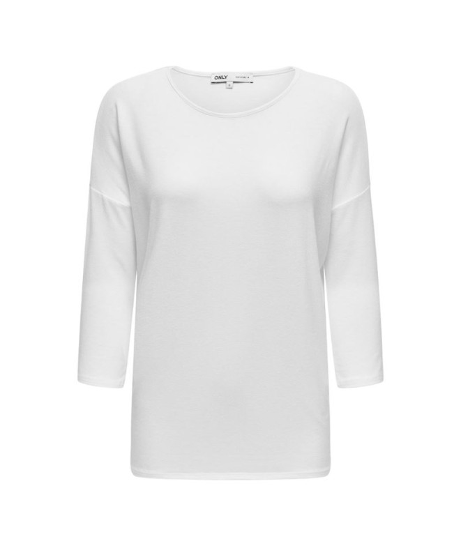 Camiseta Only glamour 3/4 Cloud Dancer Mujer