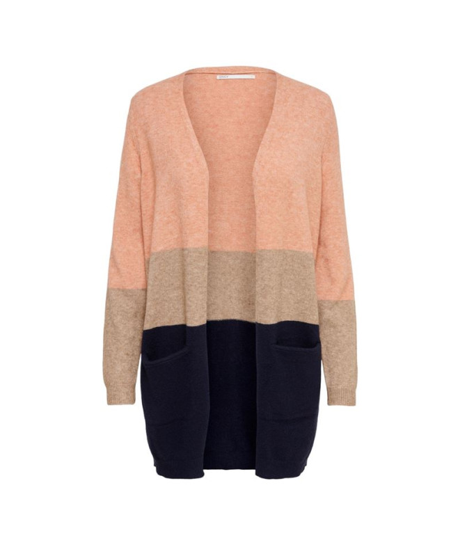 Sudadera Only queen Long Cardigan Misty Rosa Mujer