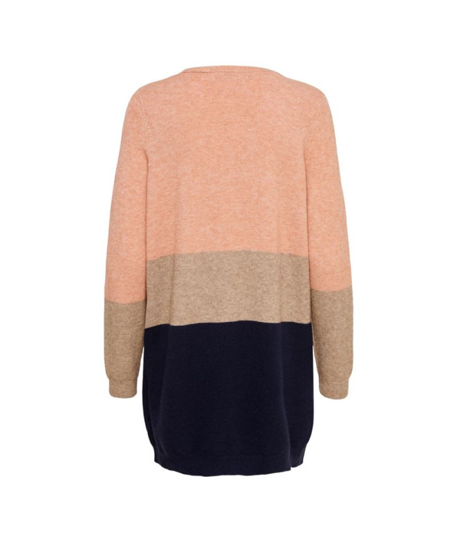 Sudadera Only queen Long Cardigan Misty Rosa Mujer