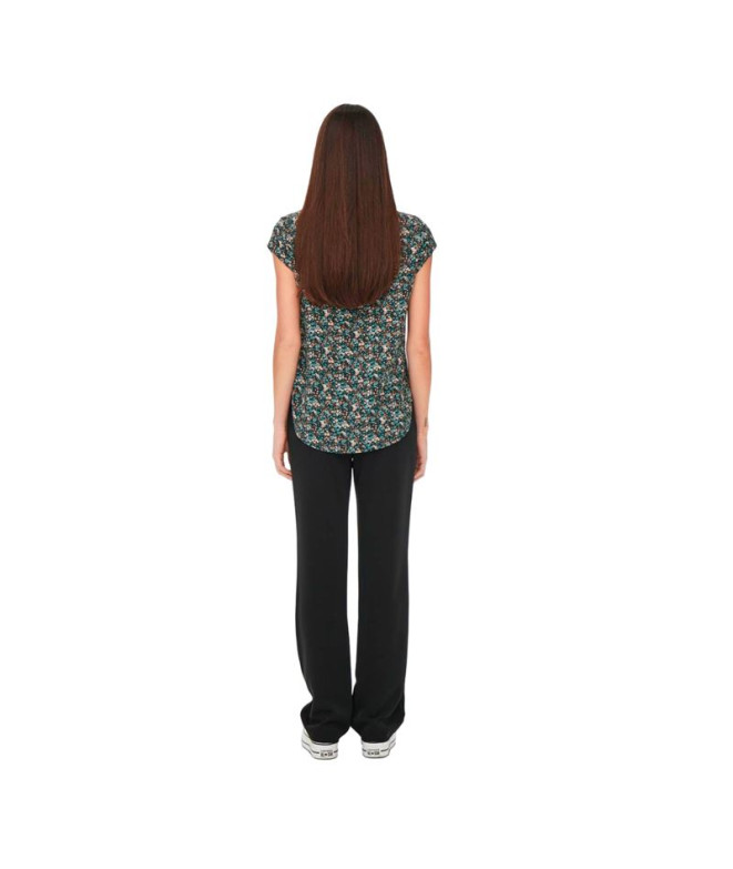 T-shirt Only vic S/S Aop Ptm Balsam Vert Femme