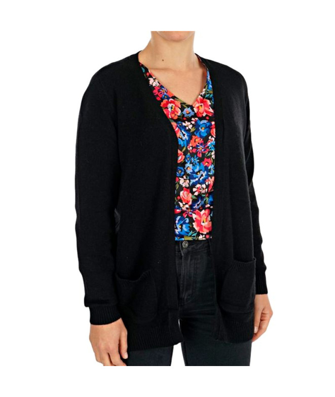 Moletom Only Onllesly Open Cardigan Preto Mulher