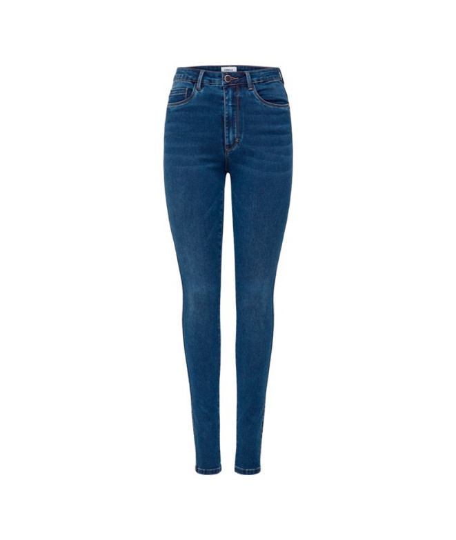 Pantalon Only royal Skinny Bj13964 Bleu foncé Denim Femme