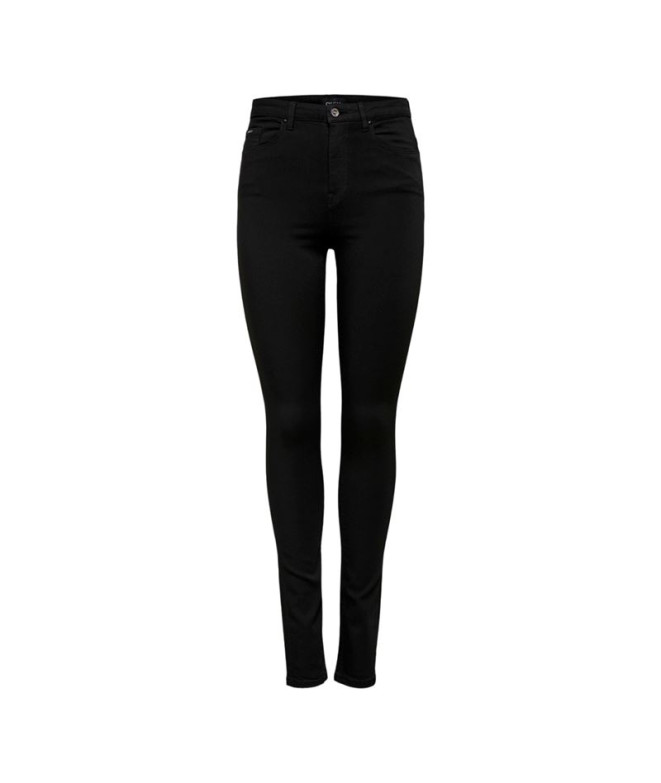 Calça Only Onlforever Black Life oo796C Black Denim Mulher