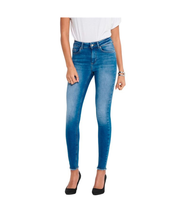 Calça Only blush Midsk AnkRea12187 Medium Blue Denim Mulher