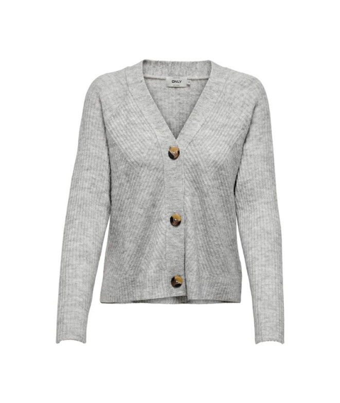 Sudadera Only carol Cardigan Light Gris Mujer