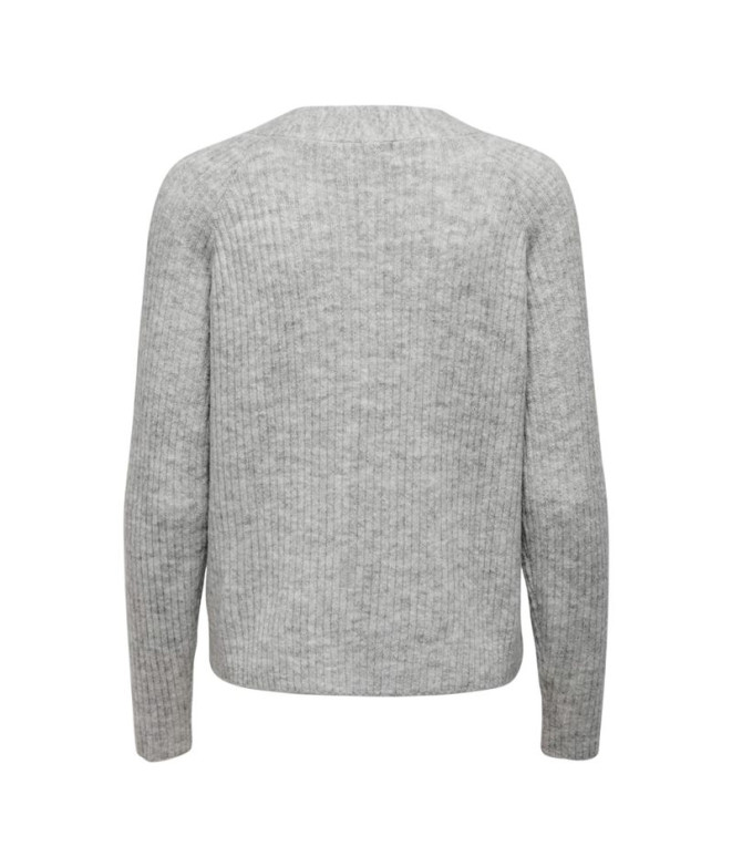 Sudadera Only carol Cardigan Light Gris Mujer