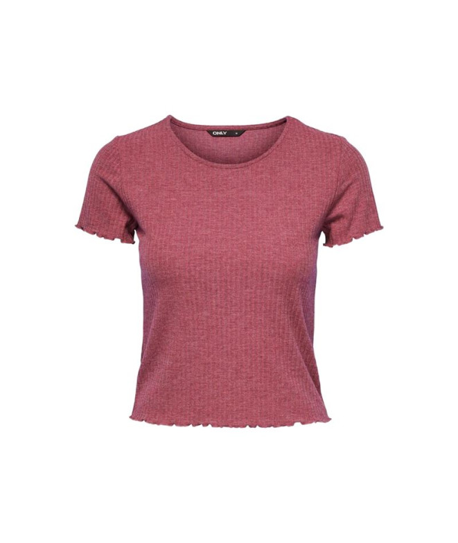 T-shirt Only emma S/S Rosa Brown Femme