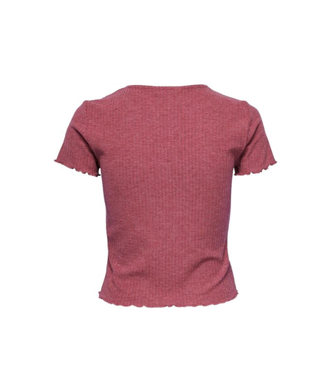 Camiseta Only emma S/S Rosa Brown Mujer