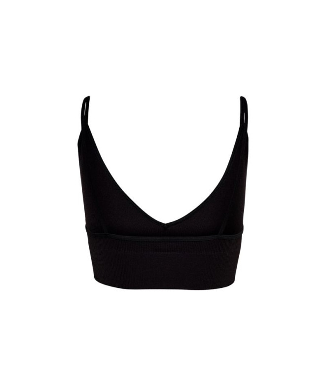 Top Only vicky Rib Seamless V- Preto Mulher