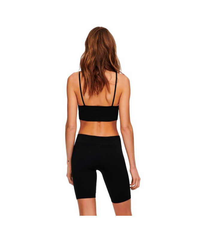 Haut Only vicky Rib Seamless V- Noir Femme