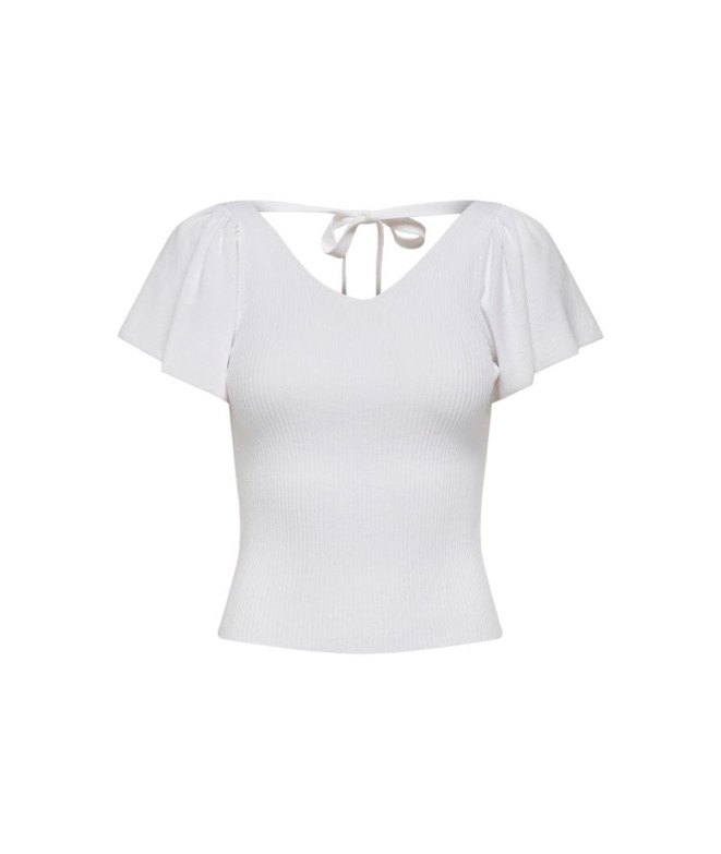 Sudadera Only leelo S/S Back Eggnog Mujer