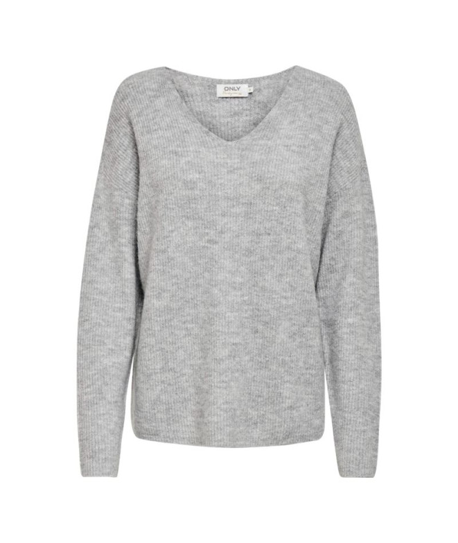 Sudadera Only Onlcamilla V- Light Gris Mujer