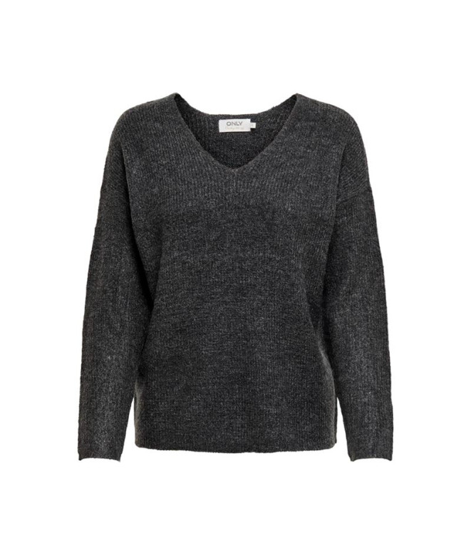 Sweat Seul le brancard V- Gris foncé Femme