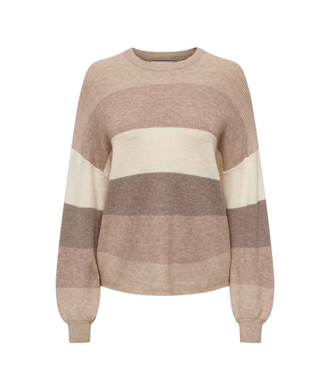 Sudadera Only atia Stripe Feather Gray Mujer