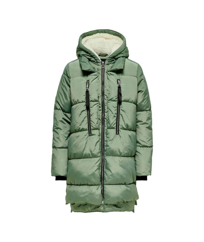 Chaqueta Only nora Long Puffer Coat Cc Sea Spray Mujer