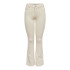 Calça Only blush Mid Flared Dot019 Ecru Mulher