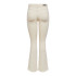 Calça Only blush Mid Flared Dot019 Ecru Mulher