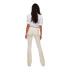 Calça Only blush Mid Flared Dot019 Ecru Mulher
