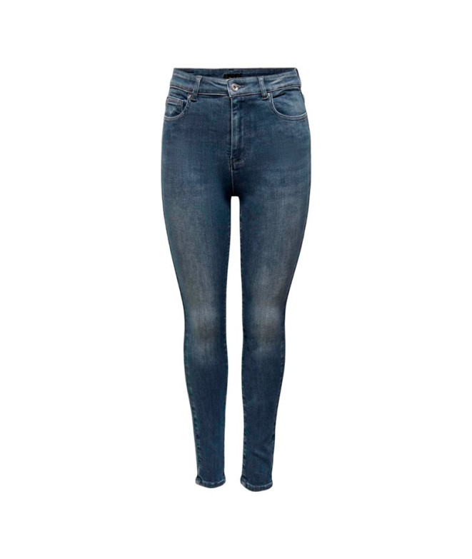 Calça Only mila HwAnk Bj407 Azul Preto Denim Mulher