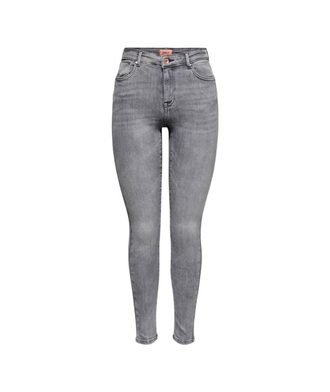 Calça Only power Mid Push Up Azg937 Cinzento Denim Mulher