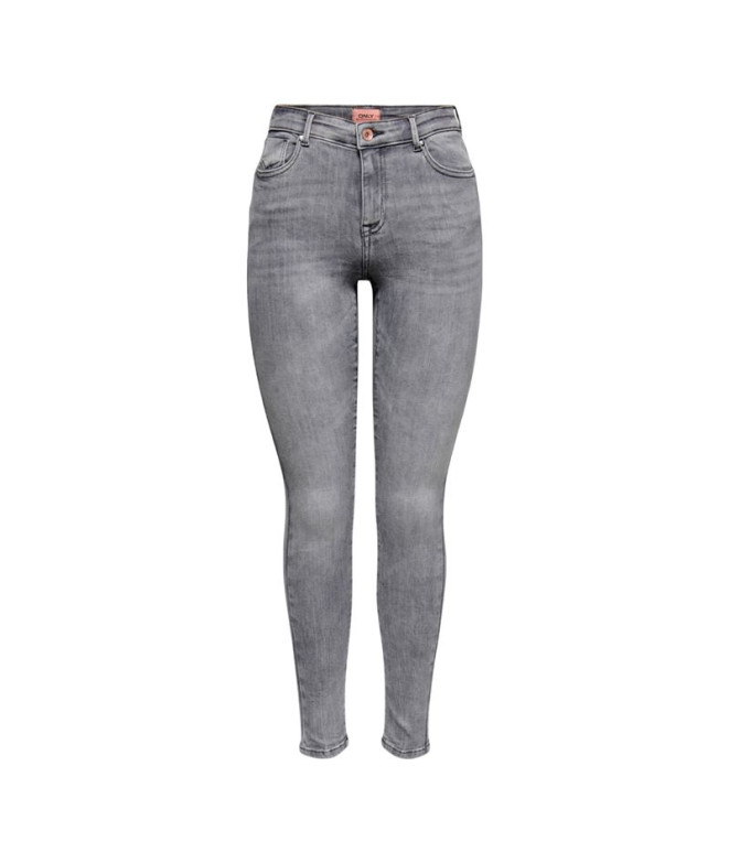 Pantalón Only power Mid Push Up Azg937 Grey Denim Mujer
